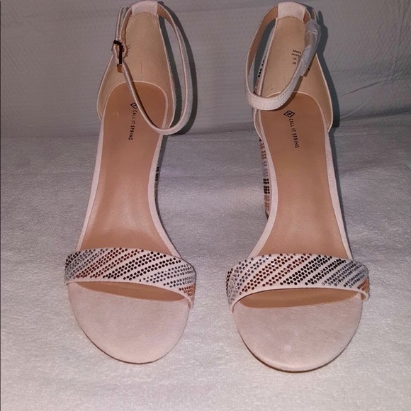 Call It Spring beige suede studded heels - Picture 10 of 10